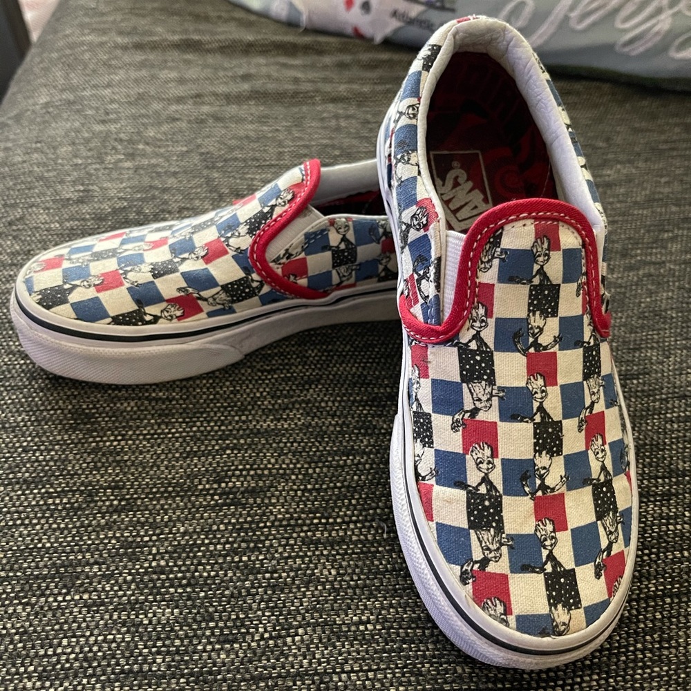 Vans Marvel Groot slip on sz 12.5